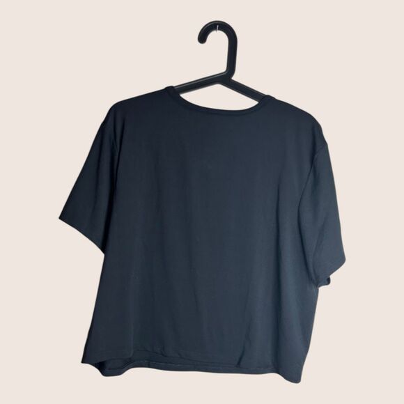 🖤 ALL IN MOTION ESSENTIAL CREWNECK SHORT SLEEVE TOP BLACK LARGE - Picture 7 of 8